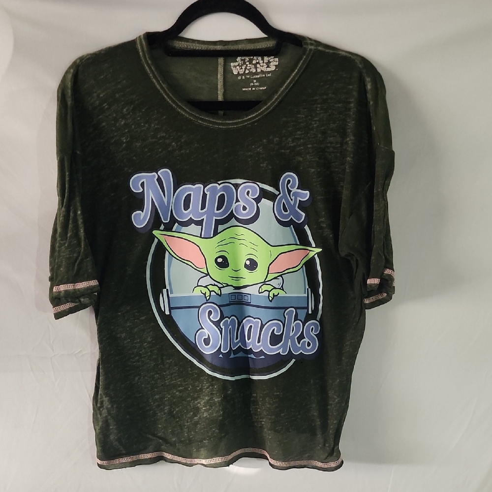 Star Wars Kids Dark Green T-Shirt - Naps & Snacks Design